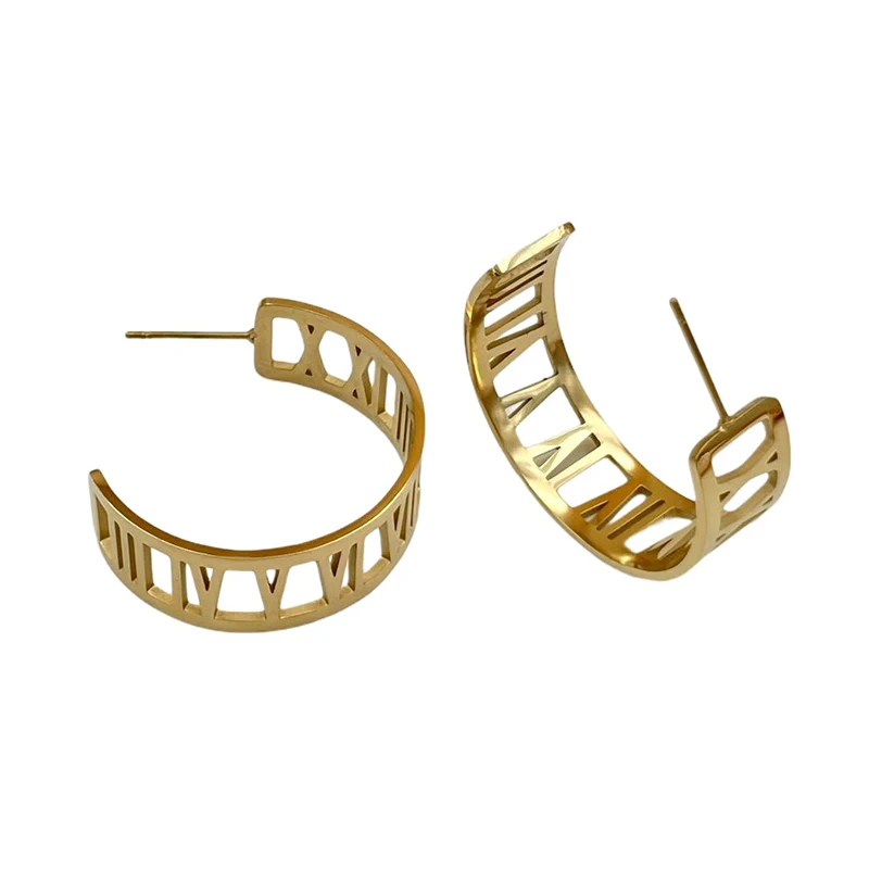 

Wholesale Custom 18K Gold Plated Stainless Steel U Shape Hoop Earring Women Jewelry Stud Monki Earrings
