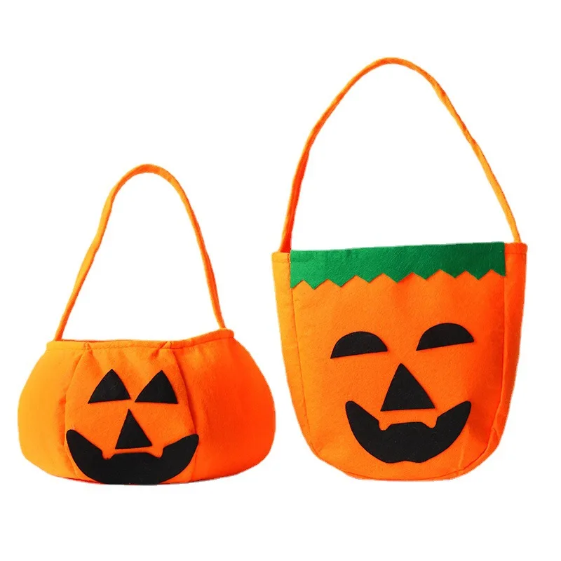 

Halloween Pumpkin Tote Bag with Handle Non-woven Candy Bag Trick Halloween Gift Bag