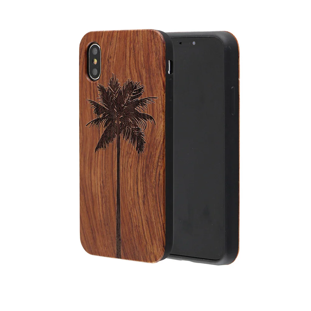 2019 Hot Products 3D Laser Wood Phone Case For iPhone XS Smartphone Accessories Waterproof Cell Phone Case