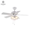 Modern White Alloy Pull Type 48W 3 Lights Pendant Ceiling Fan With Light