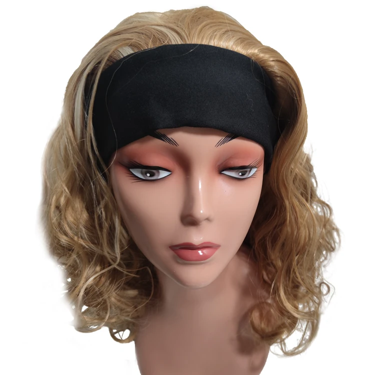 

High quality heat resistant synthetic wigs supply synthetic headband curls