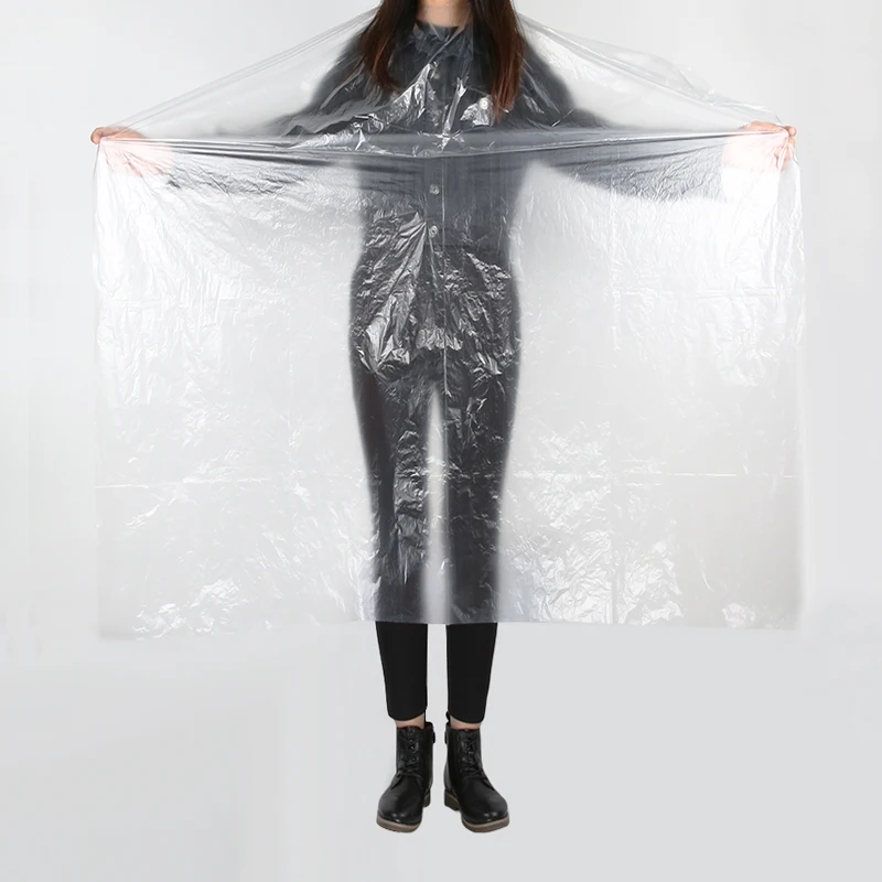 

100 pcs waterproof aprons for dye hair professional salon hairdressing disposable capes, Transparency