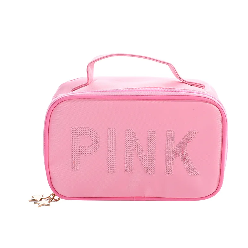 

New PINK Women Multifunction Cosmetic Bag Toiletries Organizer Travel Make Up Cases Organizer