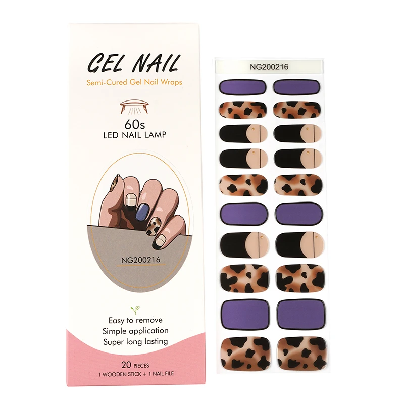 

Huizi factory supplier high quality Christmas nail Full Nail Polish gel nail wraps set