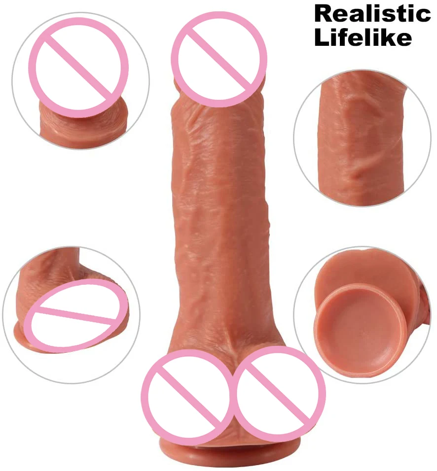 Super Soft Silicone Realistic Penis Skin feeling Big Dildo With Suction Cup Sex Toys for Woman Realistic Dick Adult