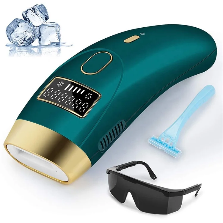 

IPL Hair Removal Laser Popular droppshiping Mini Portable Face Leg Back Bikini Hair Removal Machine from Home Painless Permanent, Green,black