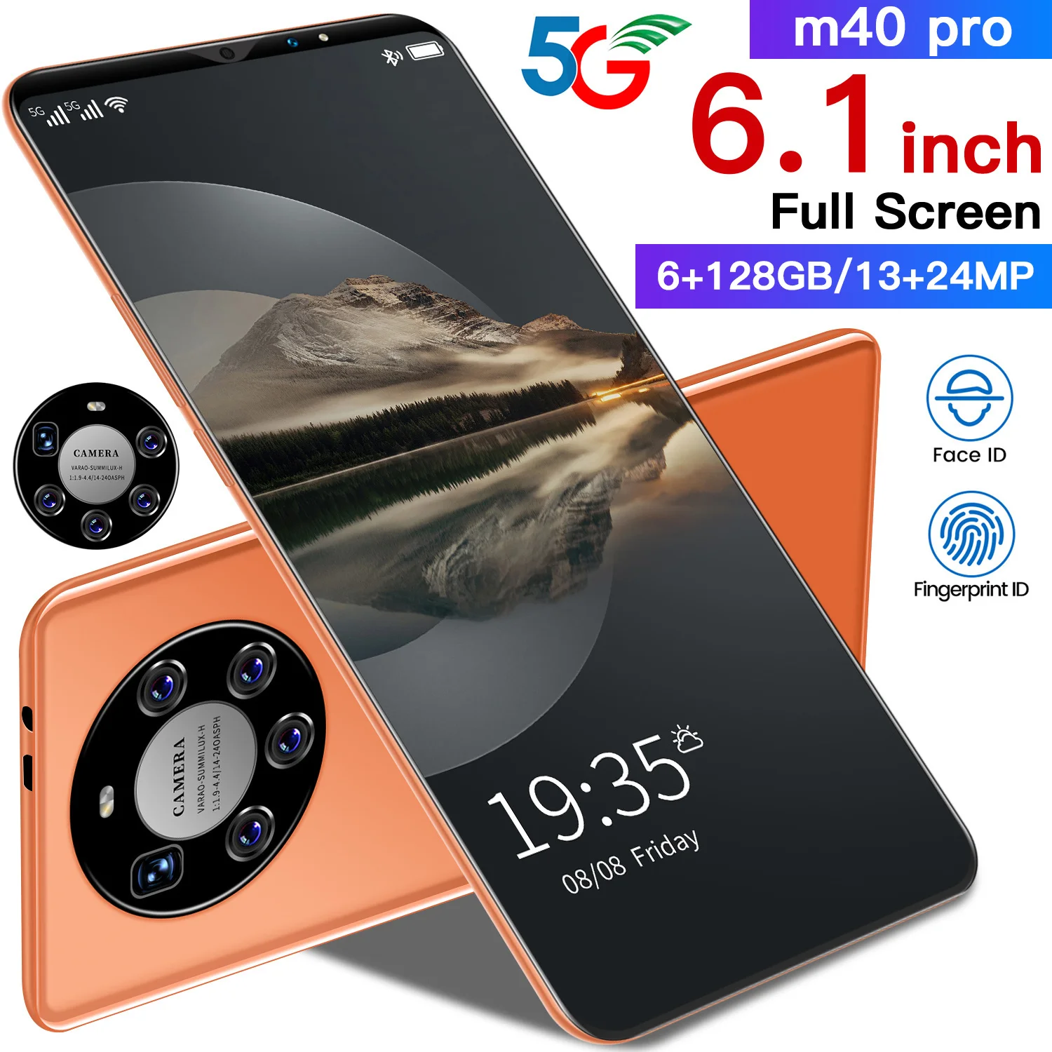 

Original 6.1 inch M40 PRO Android Smart Phone 6+128G 4800mAh Battery Support Dual SIM Card Dual Standby Smartphone
