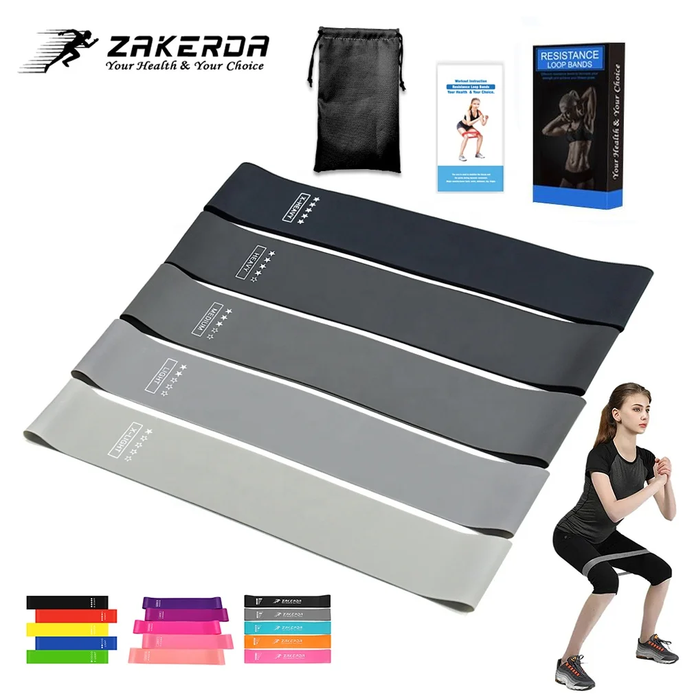 Wholesale Elastic Rubber Fitness Bands Workout Gym Equipment Exercise Strength Training Yoga Pilates Hip Latex Resistance Bands