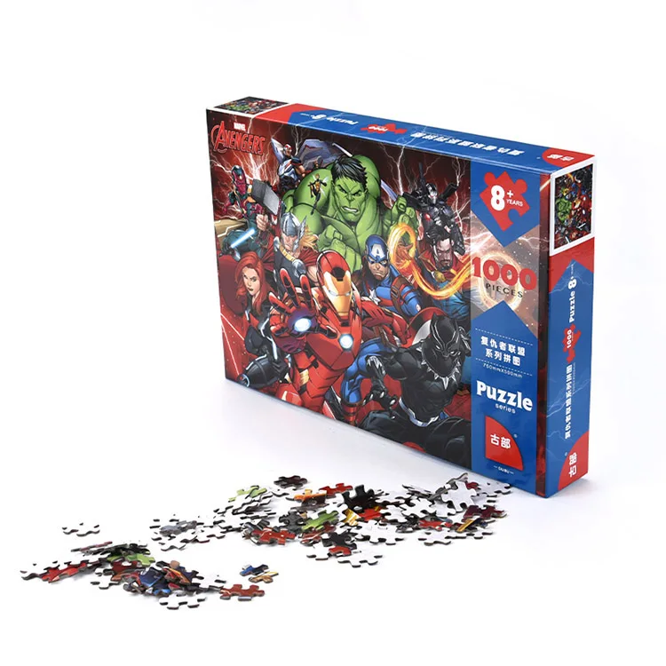 
High Quality Blank Puzzle Board Printing 1000 Pieces Super Hero Cartoon Puzzle Game Jigsaw  (62331182841)