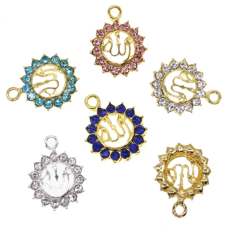 

Wholesale Fashion Mini Crystal Rhinestone Islamic Allah Charms For Baby Pins, Various, as your requsts