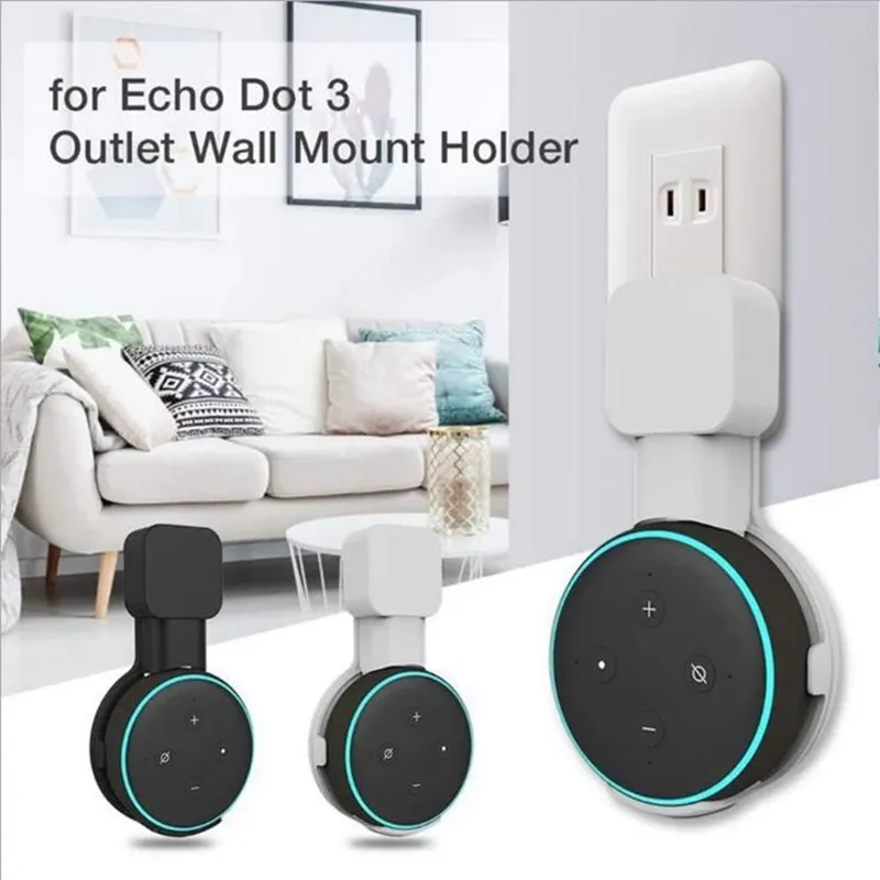 

New Suitable for Echo dot 3 bracket Wall Mount Hanger Holder google home mini audio wall bracket, Black ,white