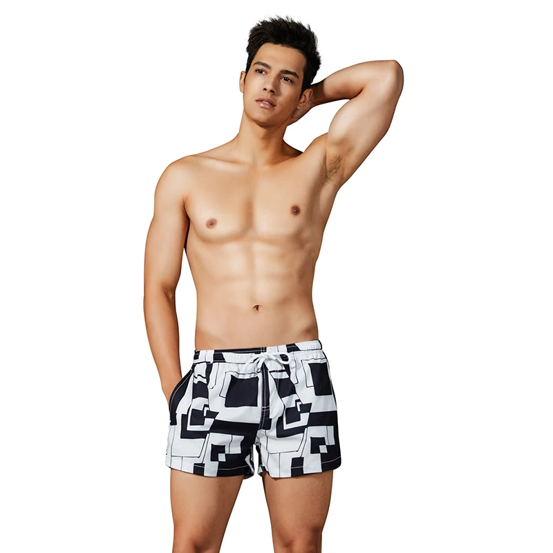

High quality custom stretch sublimation printed men beach shorts swim trunks for sale, Accept customized