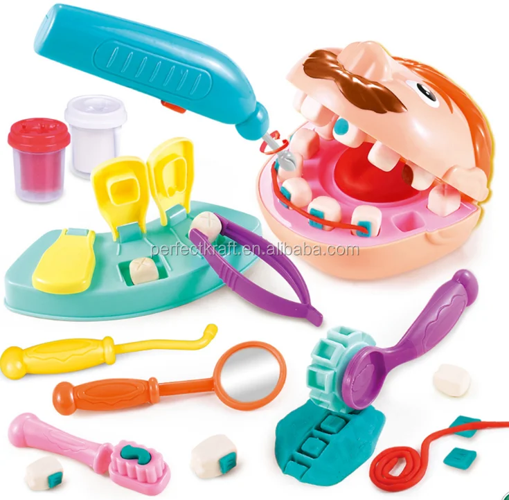 Play Doh Set Doctor Drill N Fill Child's Toy Play Dentist Safe Materials Quality 