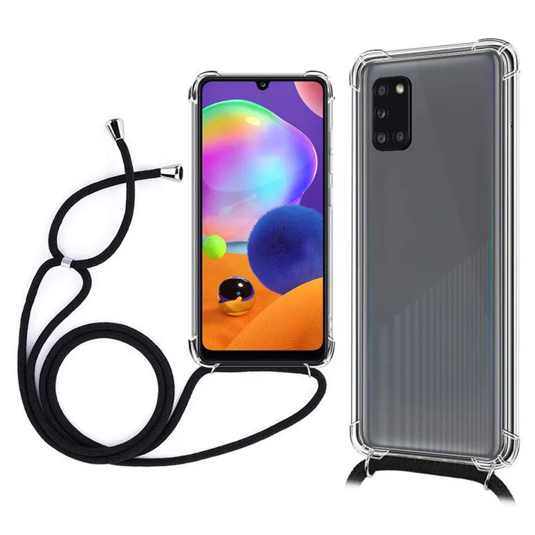 

Explosive Cell Phone Cases For Samsung Galaxy A31 Eco-friendly Phone Case Sling Cord Hanging With Strap