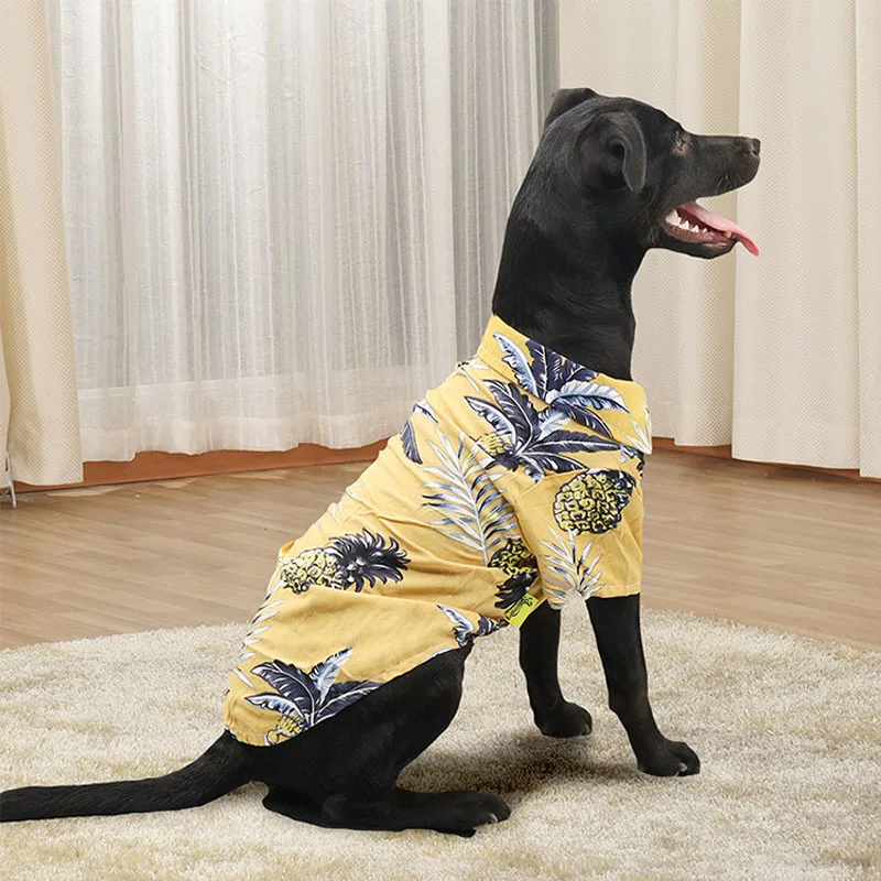 

Summer Dog Clothes Hawaiian Summer Pet Shirt For Dogs Floral Print Beach Puppy Shirt Dog Coat Puppy Costume Pet Outfits