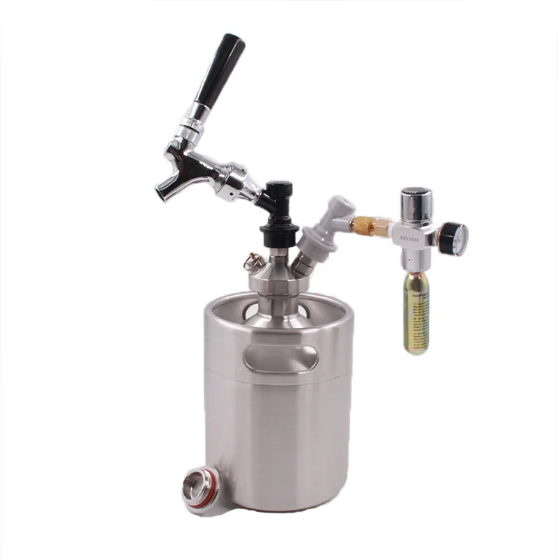 Barilotto Birra In Acciaio Inox 3,6L - Con Copertura A Spirale, Antiruggine, Perfetto Per Home Brewing E Feste