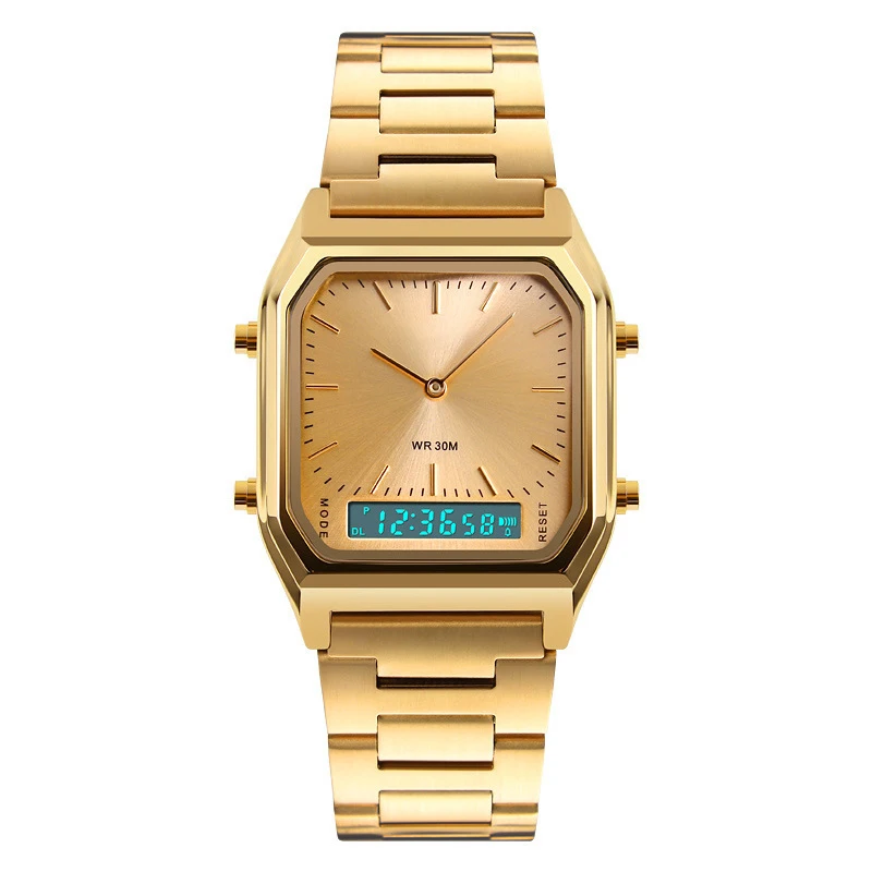 

alloy unisex American sport watches quartz slim gold watch 3ATM waterproof watch for men