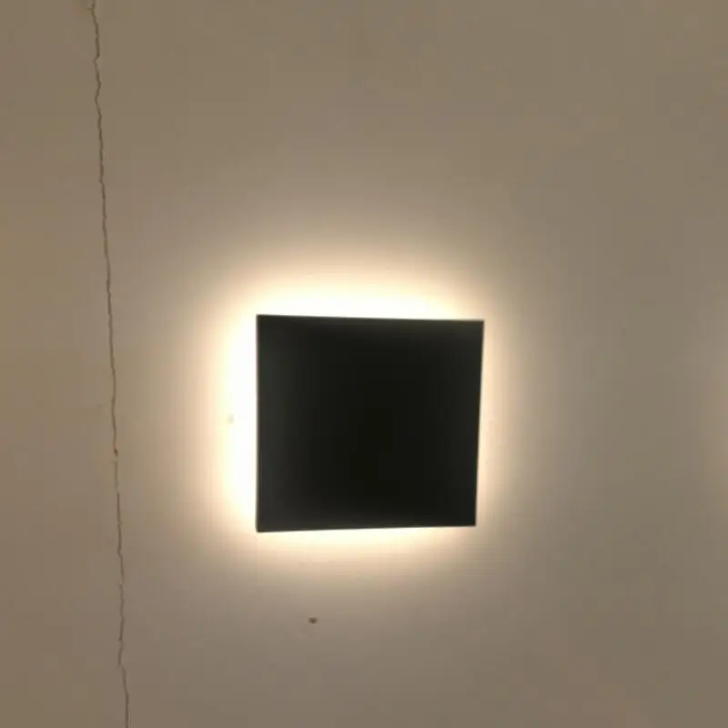 

Black Wall Sconce Lights Up Down fixtures Suqare Waterproof light Aluminum Acrylic