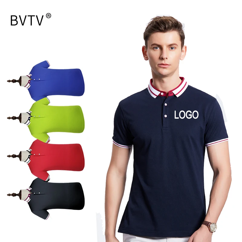 

2019 Fashion polo t shirts custom printing with company logo