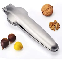 

Amazon Hot Sale New Designed 304 SS Nuts Tool Curved Design Nutcracker Chestnut Cracker Opener kitchen accessories