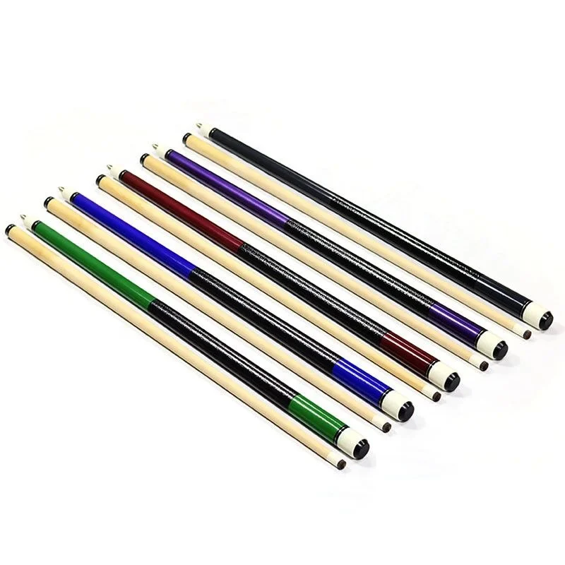 

2023 Brand New Hot Seller Solid Colors Billiard 57 inch Center Joint Wood Pool Cue 1/2-PC Sticks On Sale