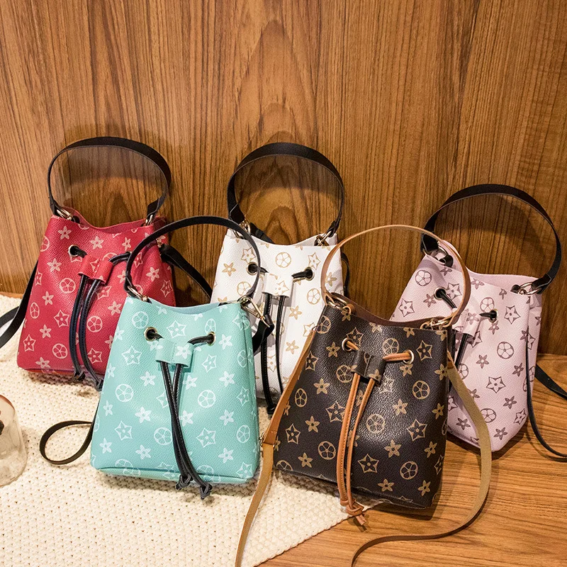 

Ladies' printed Korean bucket bag 2021 new product with large capacity one-shoulder cross-body