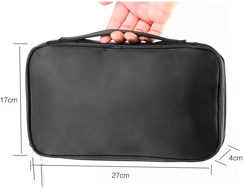 

Waterproof Multi-functional Portable Travel Makeup Brush Organizer, Black