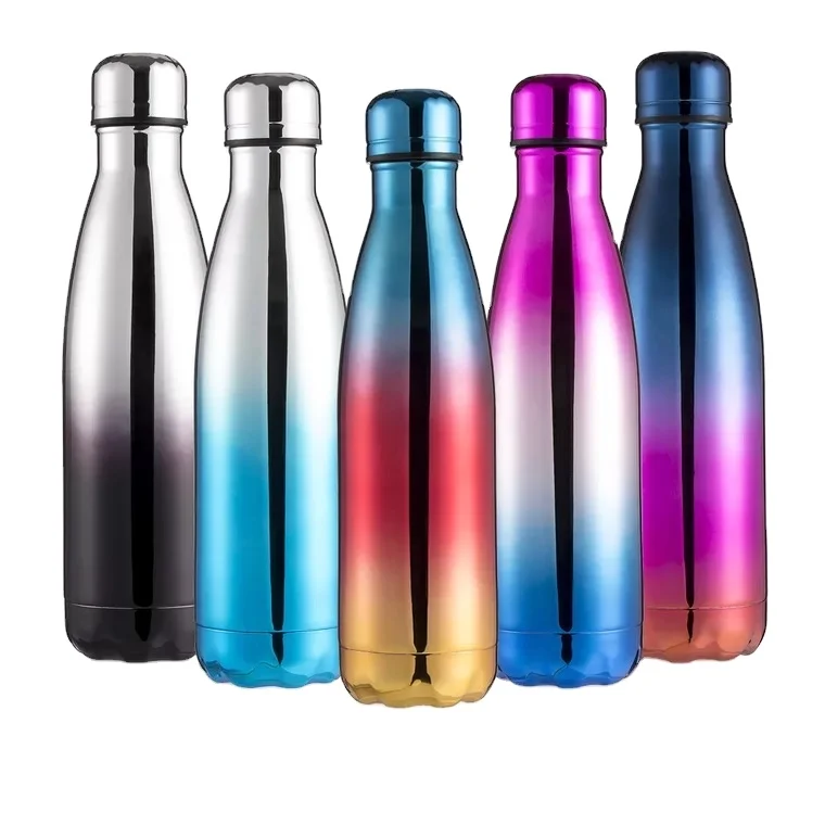 

Leak-Proof Electroplate wholesales Vacuum Flasks Outdoor Stainless Steel cola shaped Water Bottle thermo, Black/red/gold/blue/green