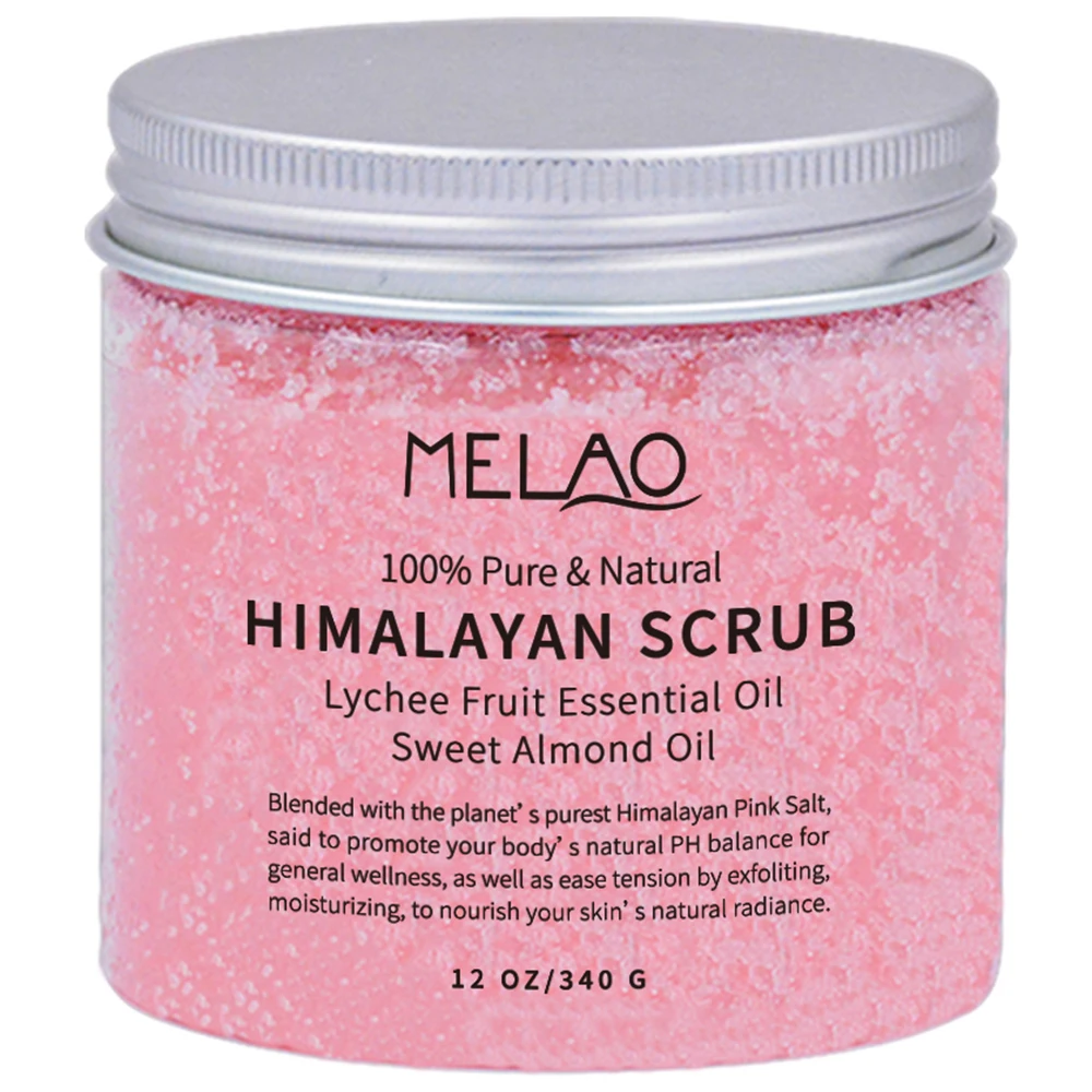 

High Quality Deep Cleaning Himalayan Lychee Pink Crystal Salt Scrub for Body
