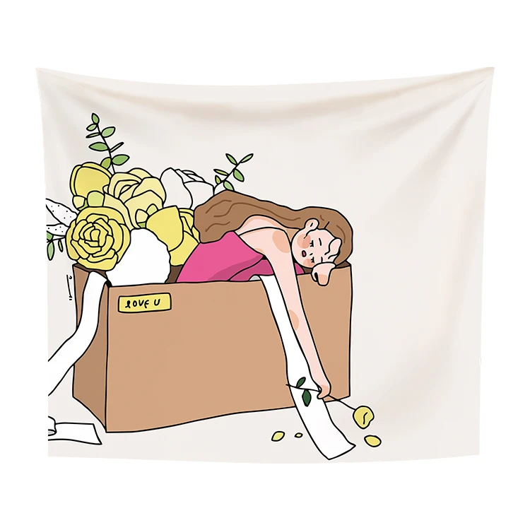 

Living room wall tapestry custom printing hot selling product decorative wall hanging