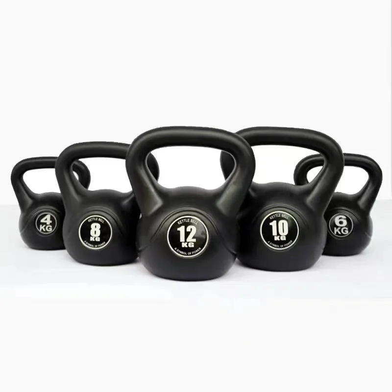 

Cheap Fitness Adjustable Powder Coated Cast Iron Weight Competition Steel kettlebell, Black