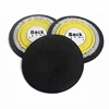 Fashion Design Custom 3D Embossed Circle Shape Soft Rubber PVC Patch with Suede Backing