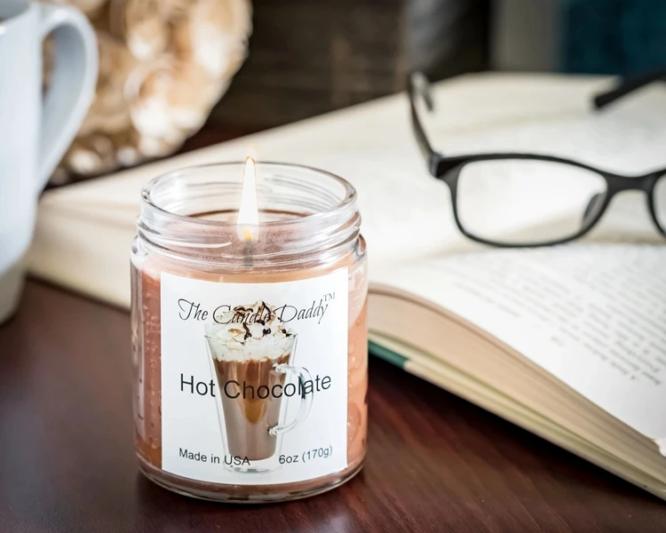 Hot Chocolate Cocoa Scented Candle With Private Custom Lab