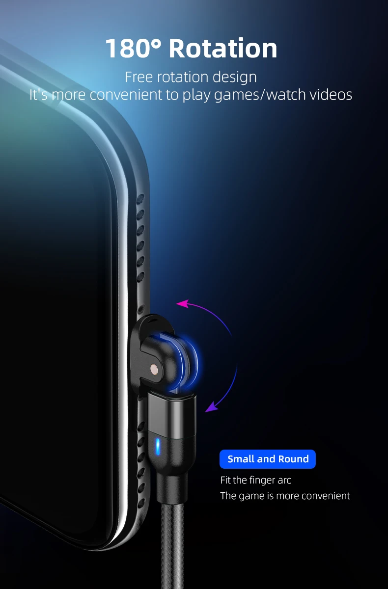 Cheap Price 180 Degree Bending Micro USB Cable for Android Phone Accessories Fast Charging Data Cable - ANKUX.COM