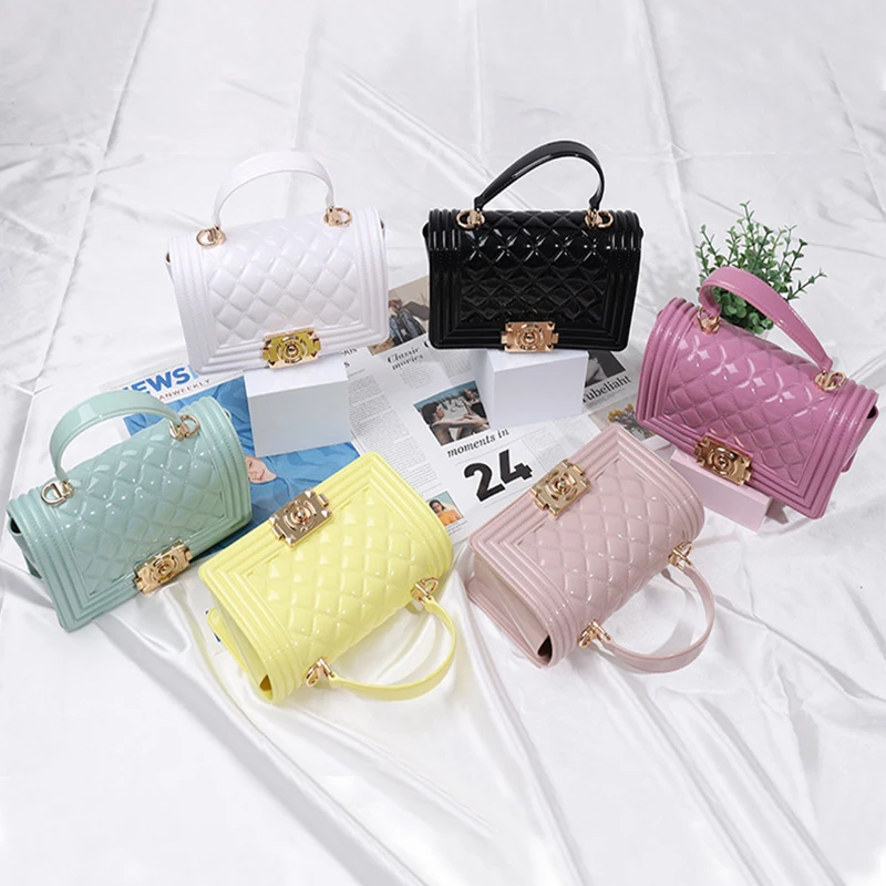 

New purses and handbags luxury women jelly purse for girls designer hasp crossbody fashion bags womens purses 2021 handbag, Candy jelly color