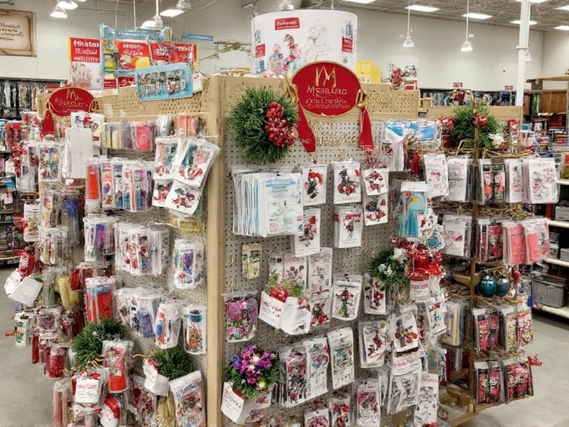 Craft supplies display at Michaels Fargo with seasonal decorations