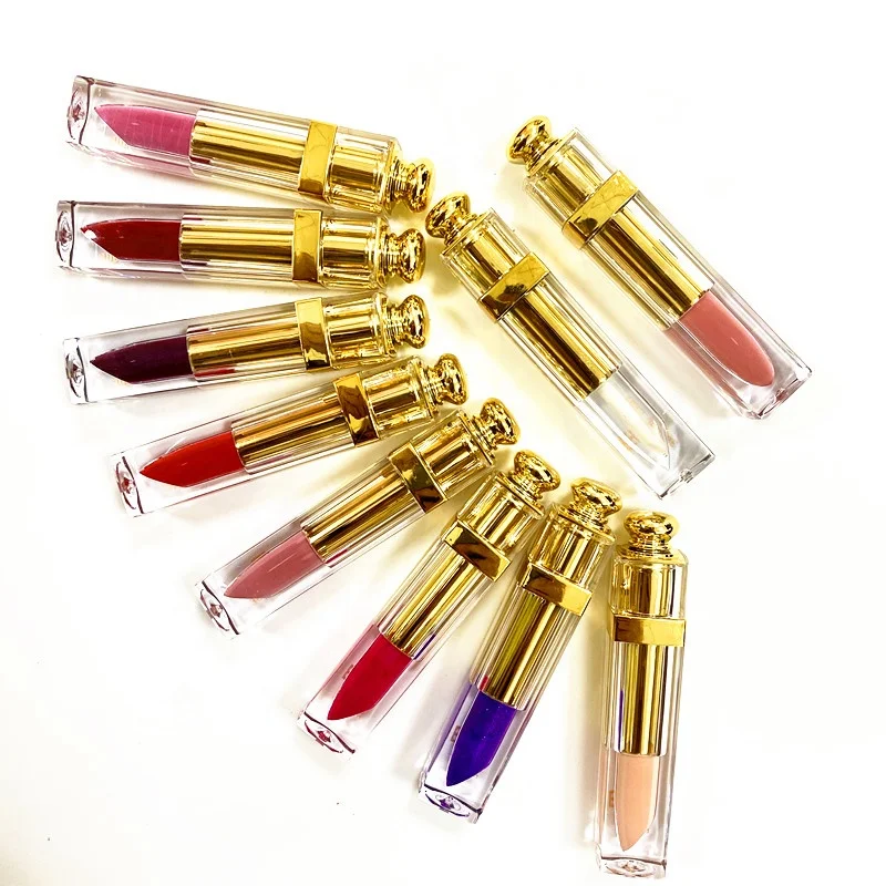 

New High Pigment Wholesale Gold Tube Clear Lip Gloss Lipgloss