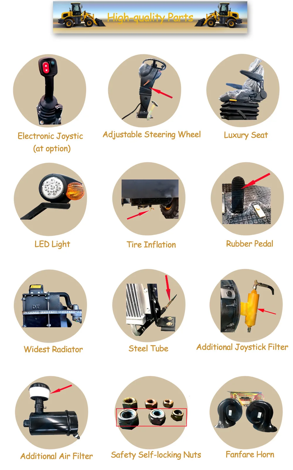 Garden miniloader wheel loader mini