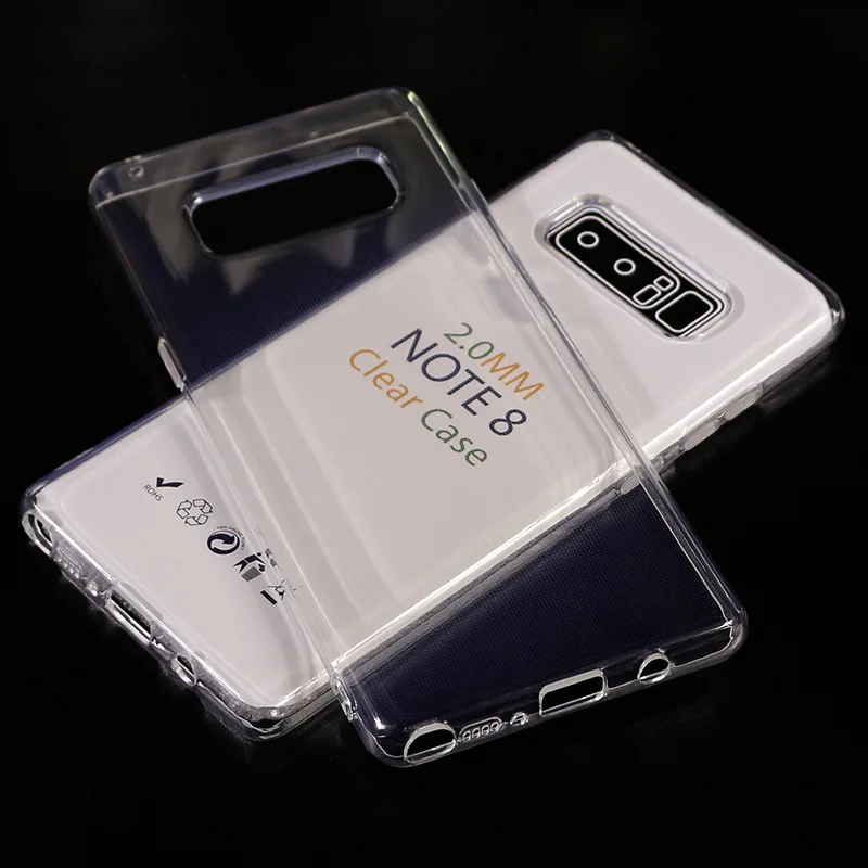

Crystal Clear Silicon Soft TPU Back Case TPU Case For iPhone XR XS Max Mobile Phone Shell For samsung note 8 note, Transparent