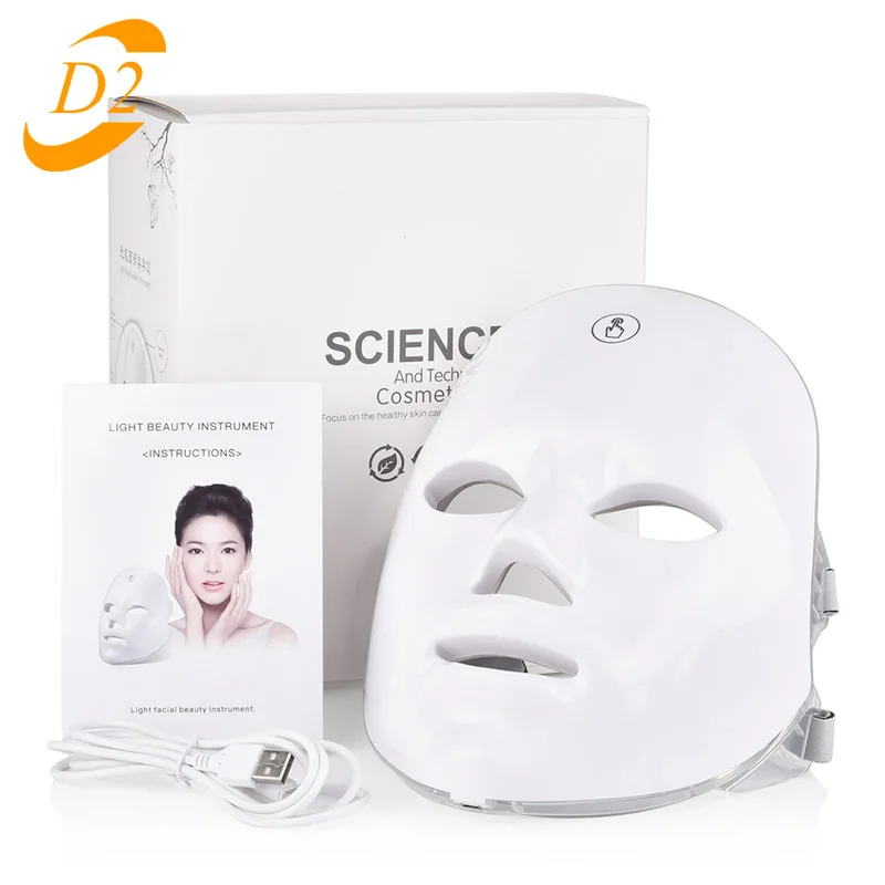 

7 Colors Light Therapy Facial Mask Touch Electric LED Photon Skin Rejuvenation Acne Freckle Removal Anti Wrinkle Skin LED Mask