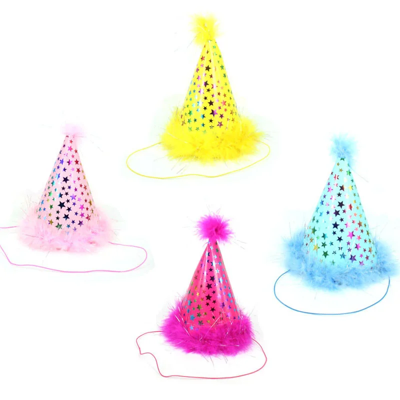 

New design Wholesale festival happy birthday top hat pet dog birthday hat for birthday party, As photo