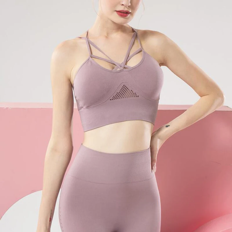 

Wholesale Sport Bra Seamless Push Up Fitness Women Yoga Bra