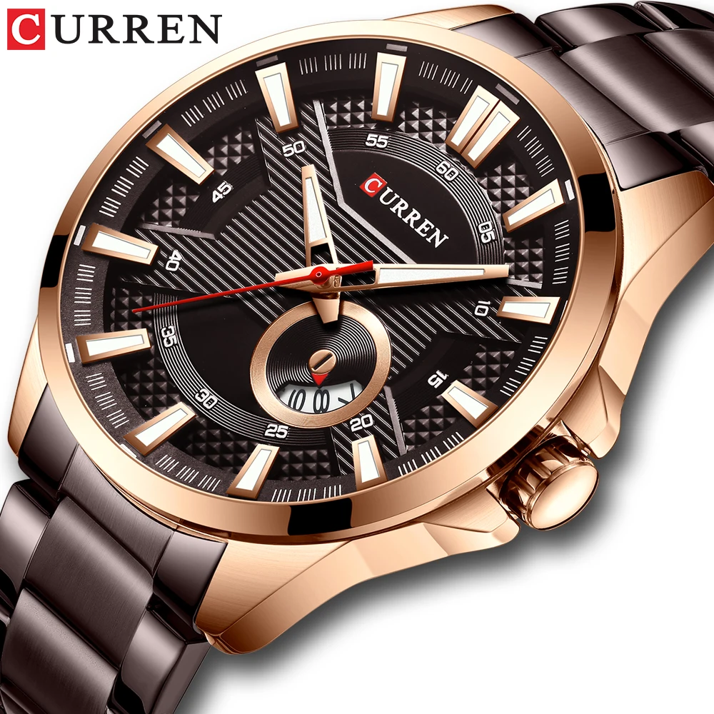 

CURREN 8372 Business quartz watch for men luxury watch men's brand stainless steel wristwatch reloj waterproof clock