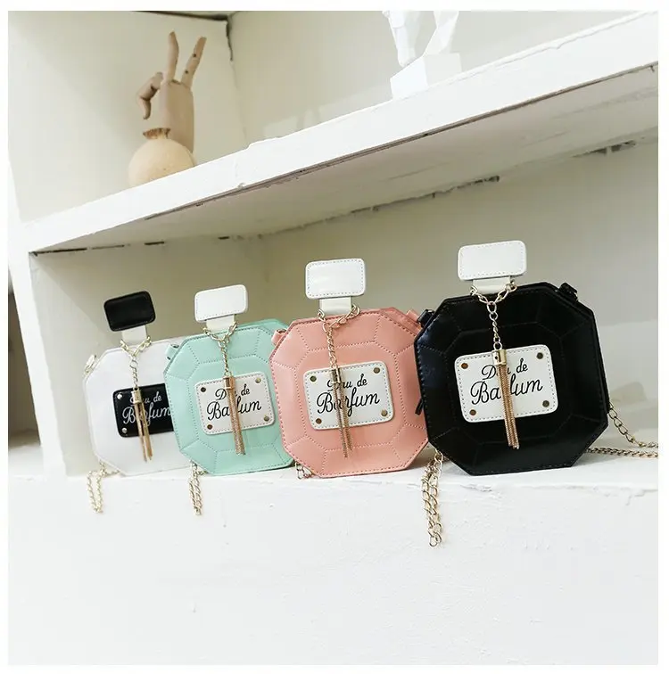 

Dropshipping Perfume Bottle Design Chain Shoulder Bag purses and handbags fashionable custom purses and handbags purses and handbags, White/green/black/pink