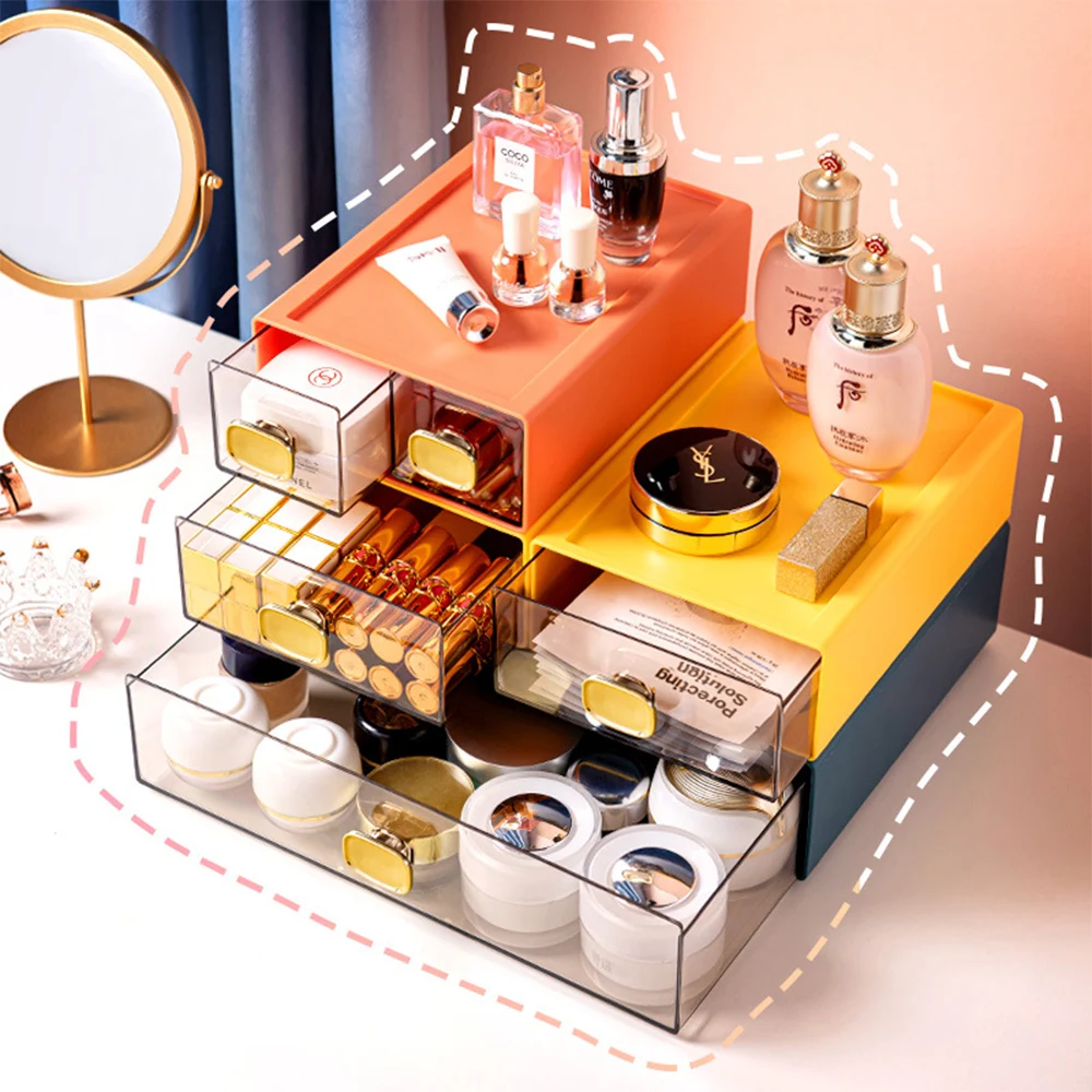 

INS desk dresser storage single and double drawer basket plastic drawer storage box