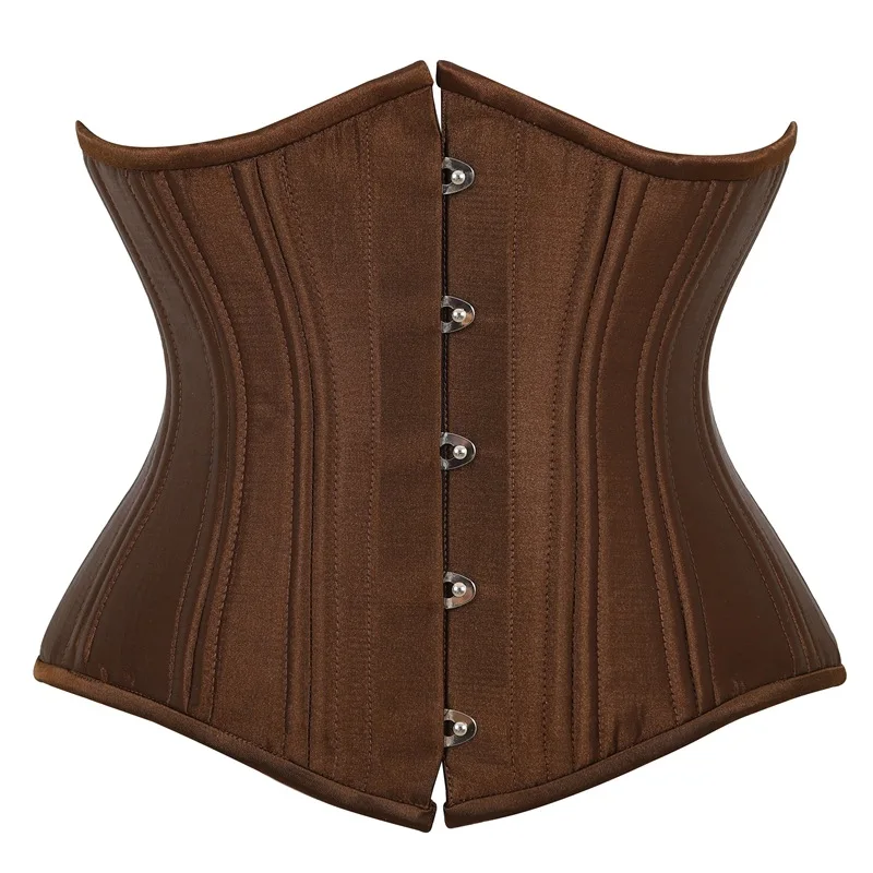 

oversize 26 double steel bones corset Waistband body shaping clothes Satin cloth Plus Size Waist seal waist clip short shapewear