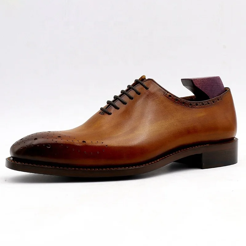 

Goodyear welt Patina Mens Leather Luxury Shoes Mens Dress Oxford Shoes