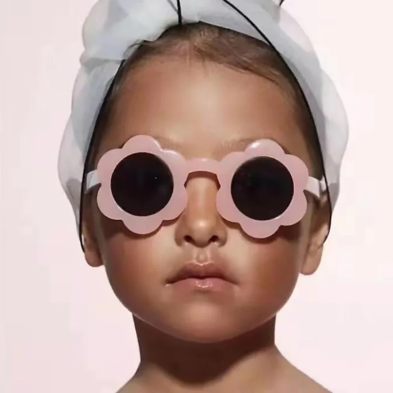 

DCOPTICAL 2021 Kids Sunglasses Flower Shape Cute Lovely Sun Glasses Round PC Frame Newest Fashion Promotion Style Stock Girls