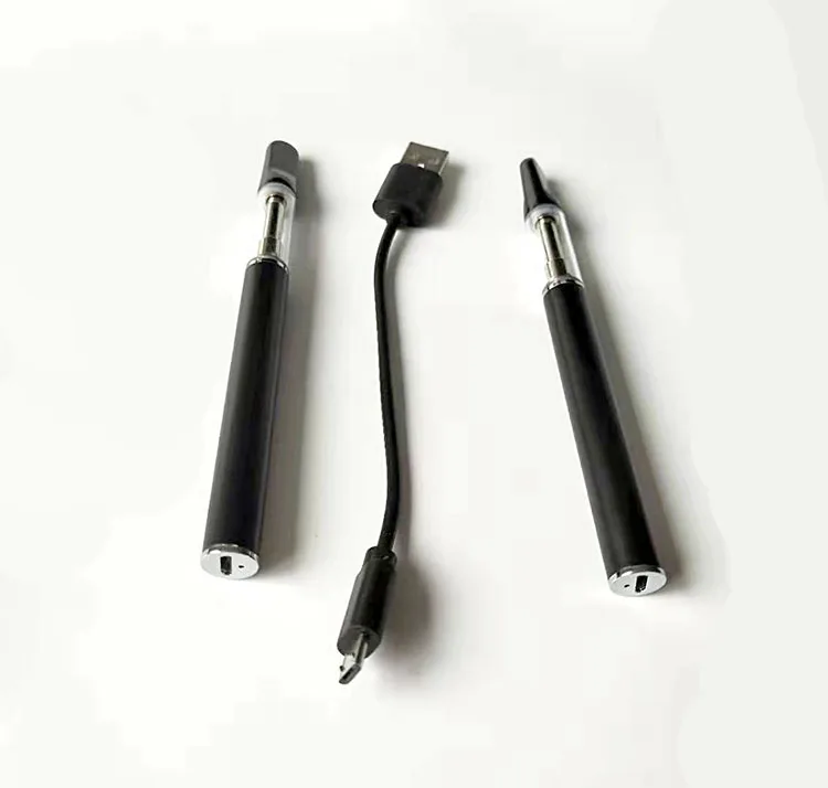 

Hot selling 2019 510 starter kit disposable e-cigarette half gram 0.8ml electronic cigarette, White/black