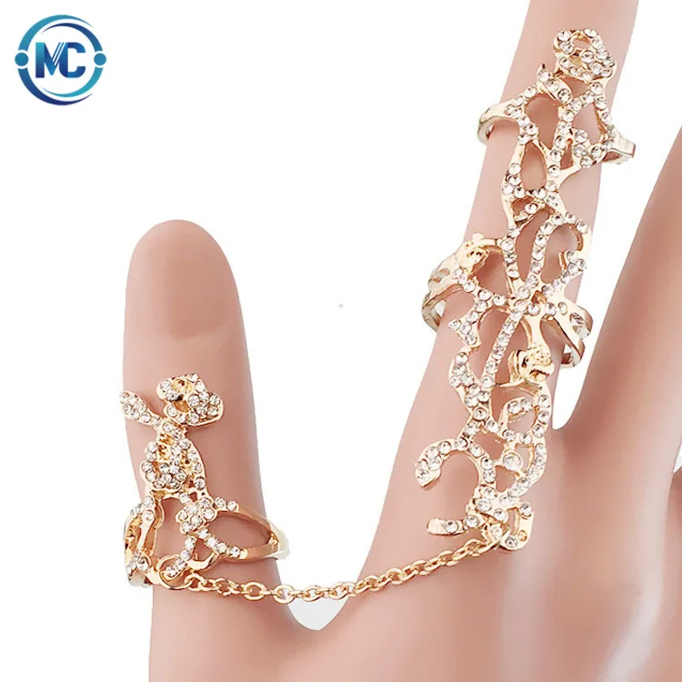 

2021 One-piece personalized rings with diamond hollowing jewelry adjustable ring